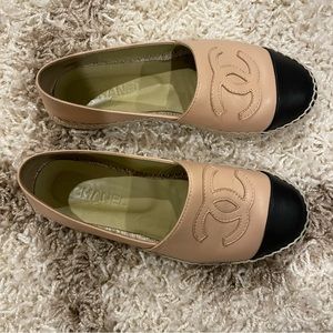 Genuine leather espadrille shoes size 38